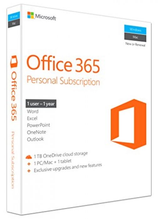 Microsoft Office 365 Personal - 1 User - 1 Year Su