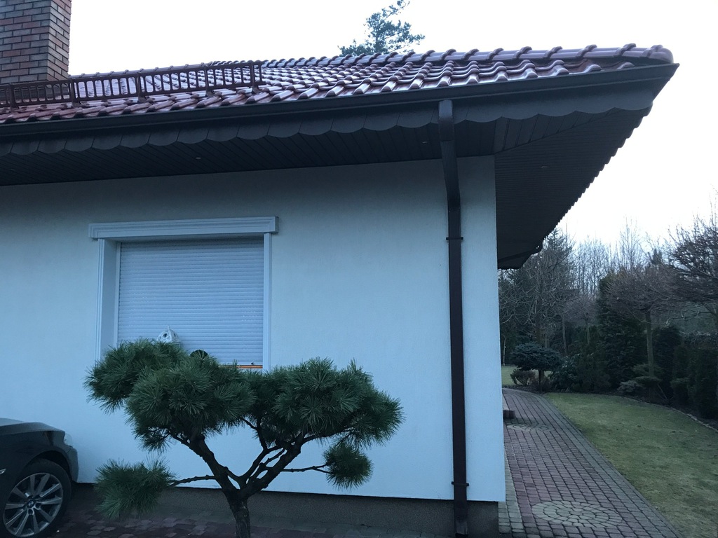 UŻYWANE RYNNY ALUMINIOWE + PODBITKA + ŁUPEK