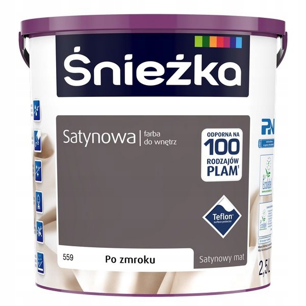 Śnieżka Satynowa 2,5L 559 Po Zmroku farba lateksow