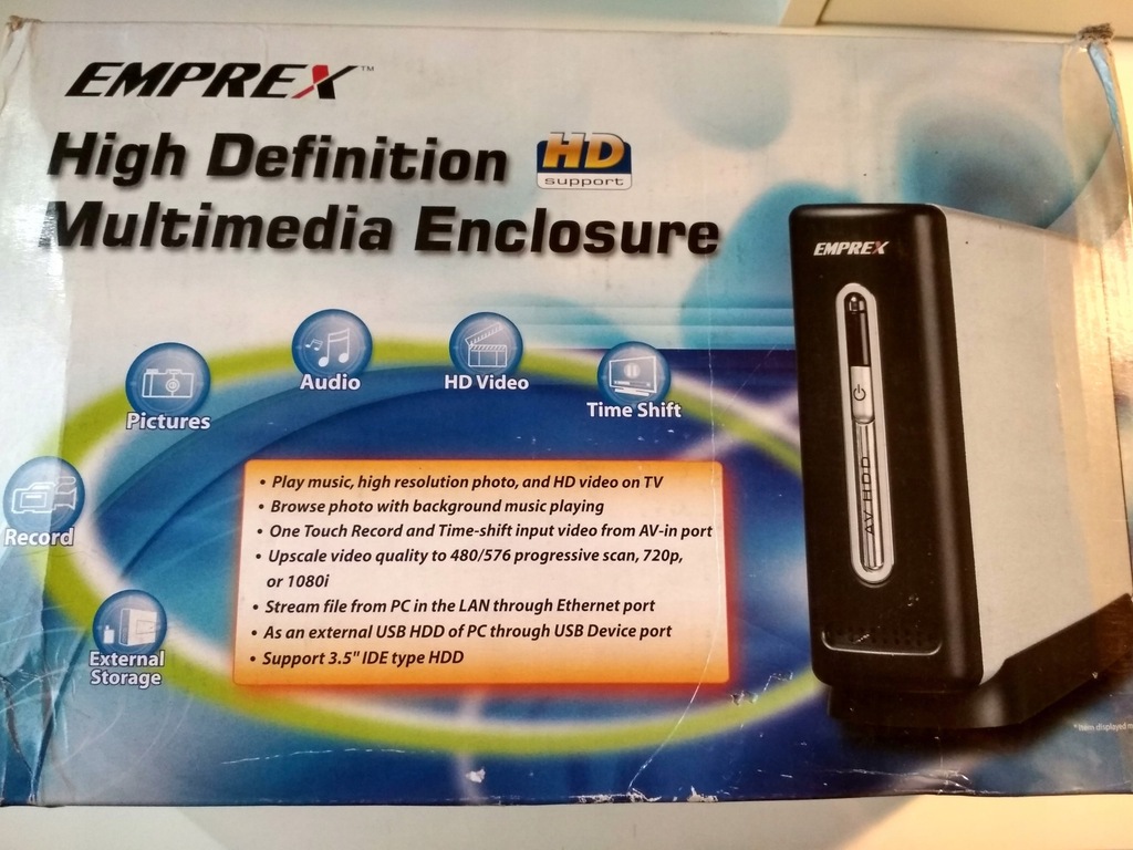 Multimedialna obudowa Emprex ME-1 + dysk 80Gb