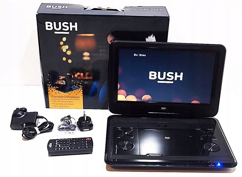 BUSH PRZENOŚNY ODTWARZACZ DVD CDVD12SW - 12 CALI