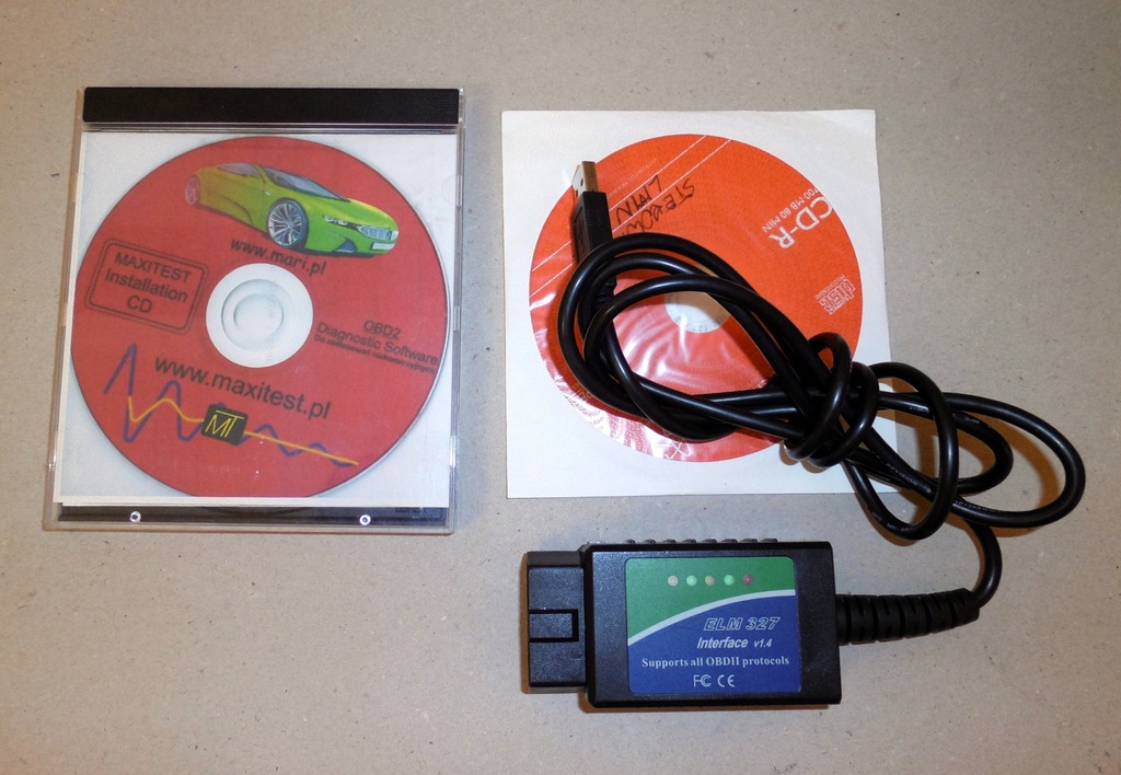 SKANER OBD II  LMN 327 + OPROGRAMOWANIE MAXITEST