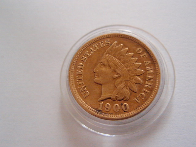 USA  1 Cent z 1900 r. Stan  2+