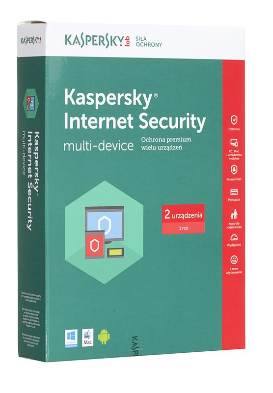 Kaspersky Internet Security 2017 2 urządzenia/1rok