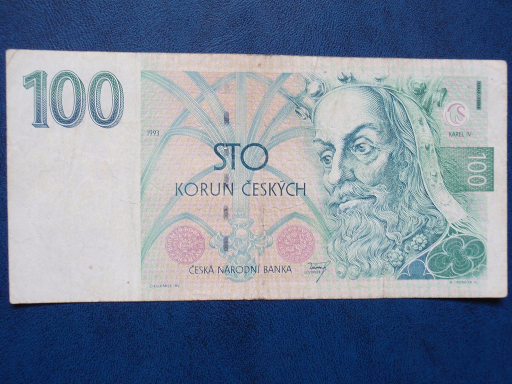 Czechy 100 KORUN 1993, seria A, TdR LONDYN, RZADKI