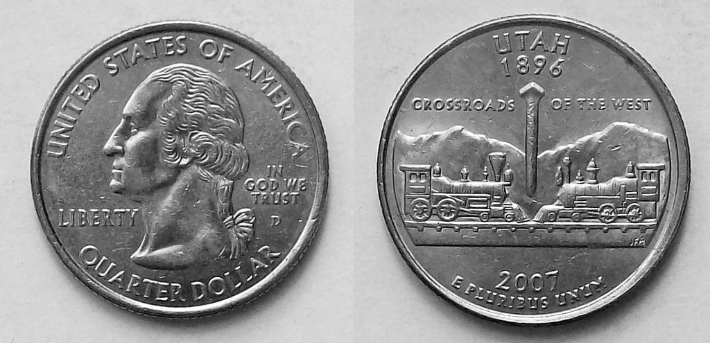 USA 25 centów stan Utah