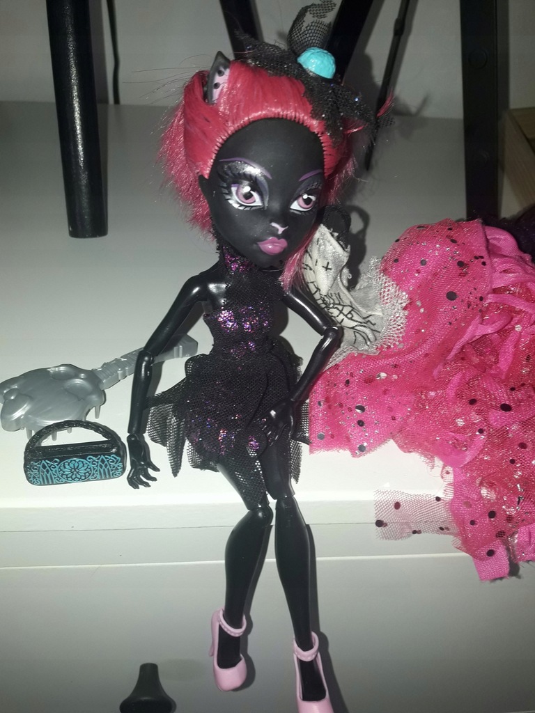 Lalka monster high Catty Noir + ubrania akcesoria
