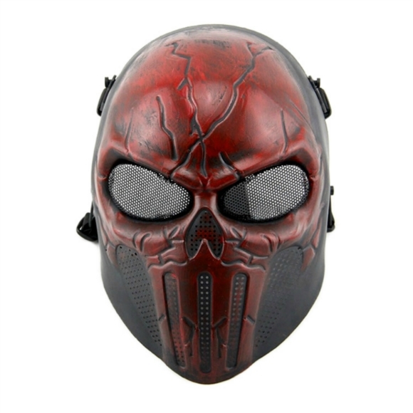 MASKA OCHRONNA AIRSOFT / PAINTBALL - RED SKULL
