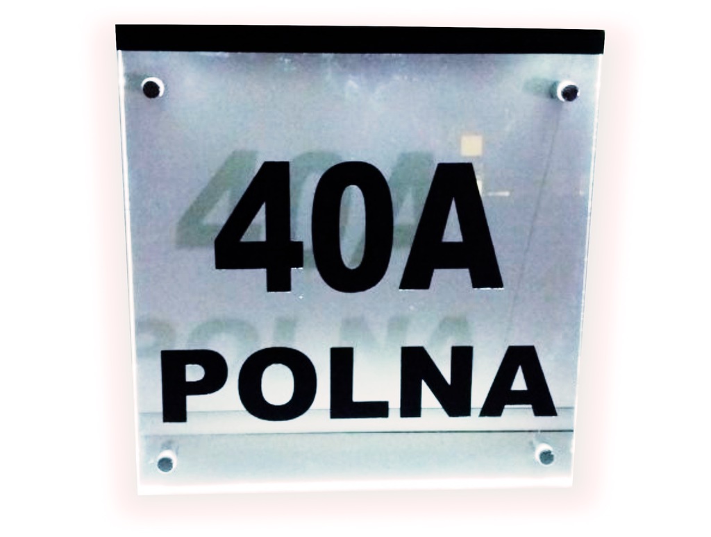 TABLICA ADRESOWA NA DOM PODŚWIETLANY NUMER DOMU