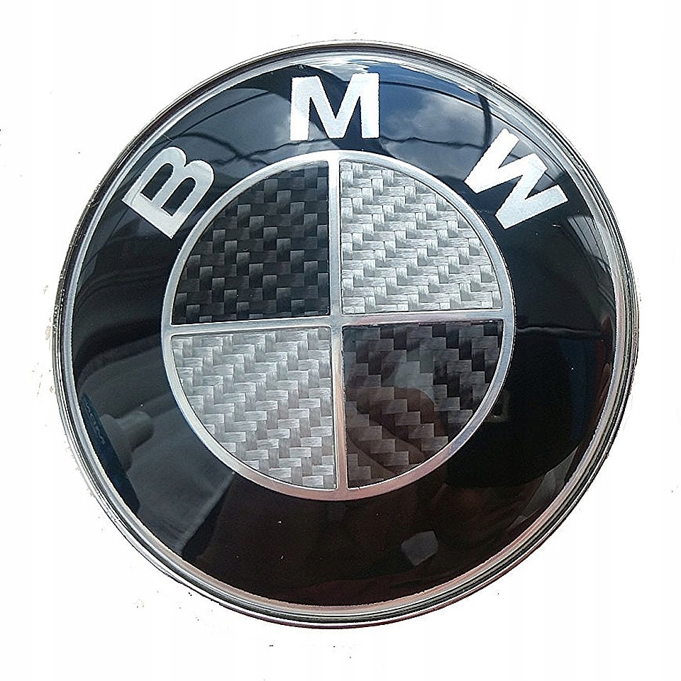 ZNACZEK EMBLEMAT BMW 45mm kierownicę CARBON BLACK