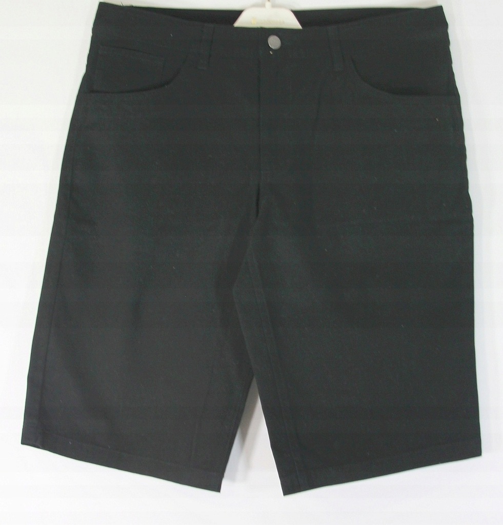 Spodnie męskie czarne do kolan Bawełna R 48