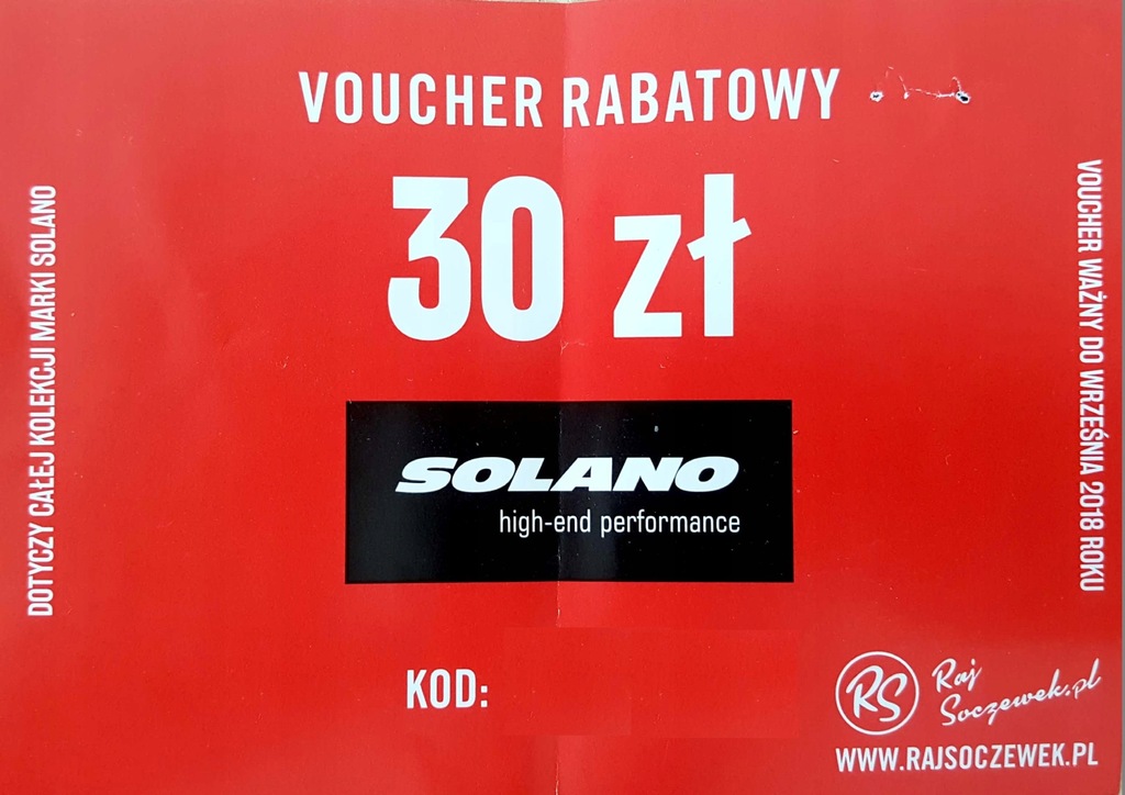 VOUCHER RABATOWY NA OKULARY SOLANO -30,00 ZŁ