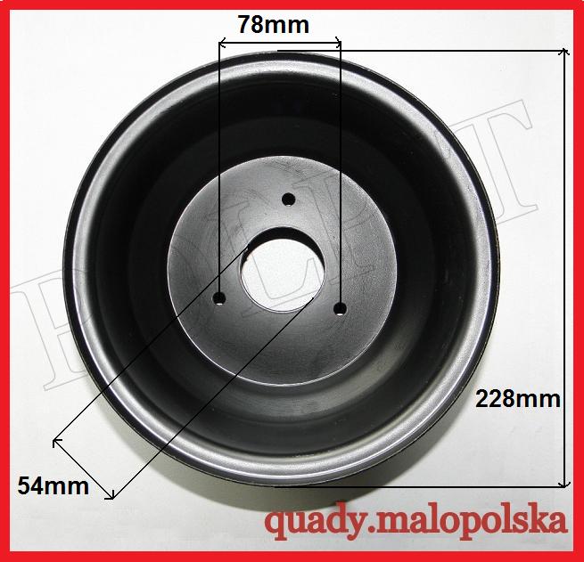 FELGA  8 cali PRZÓD QUAD ATV  3 X 78 mm  POLPIT
