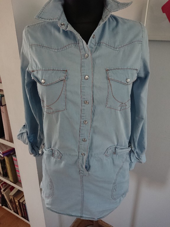 tunika jeansowa sukienka topshop Petit XS S 36 34