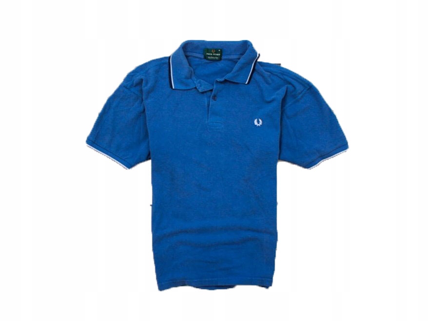 K Fred Perry Koszulka Polo Męska Bawełna Blue *M*