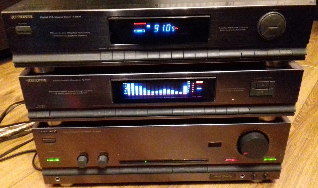 Soundwave korektor Q-1200, wzmacniacz tuner ZESTAW