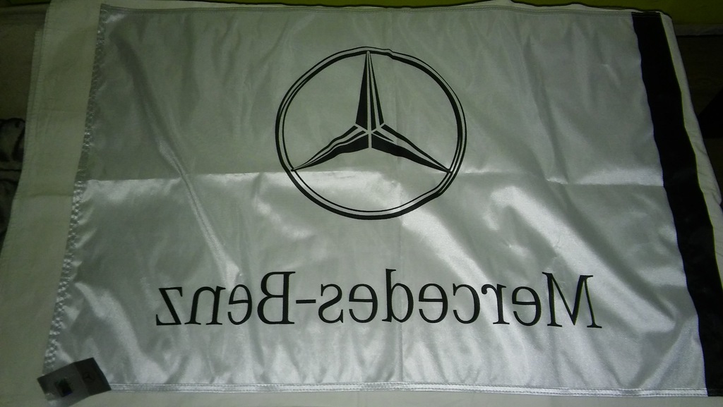Oryginalna nowa flaga Mercedes kupiona na wyścigu