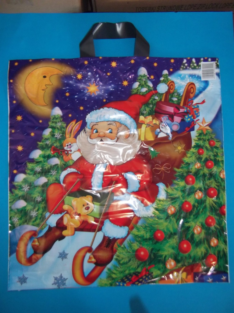 REKLAMÓWKI TORBY ŚWIĄTECZNE UCHO 44X50 CM  50 SZT.