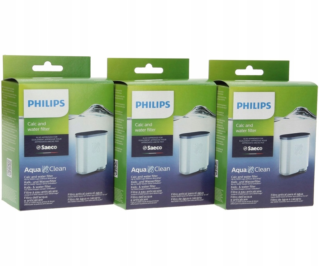 3x Filtr wody ekspresu Philips AquaClean CA6903/10 7608235482