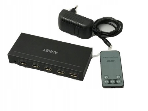 SPLITTER HDMI SWITCH Aukey 5 X 1 OBSŁUGA 4 K I 3D