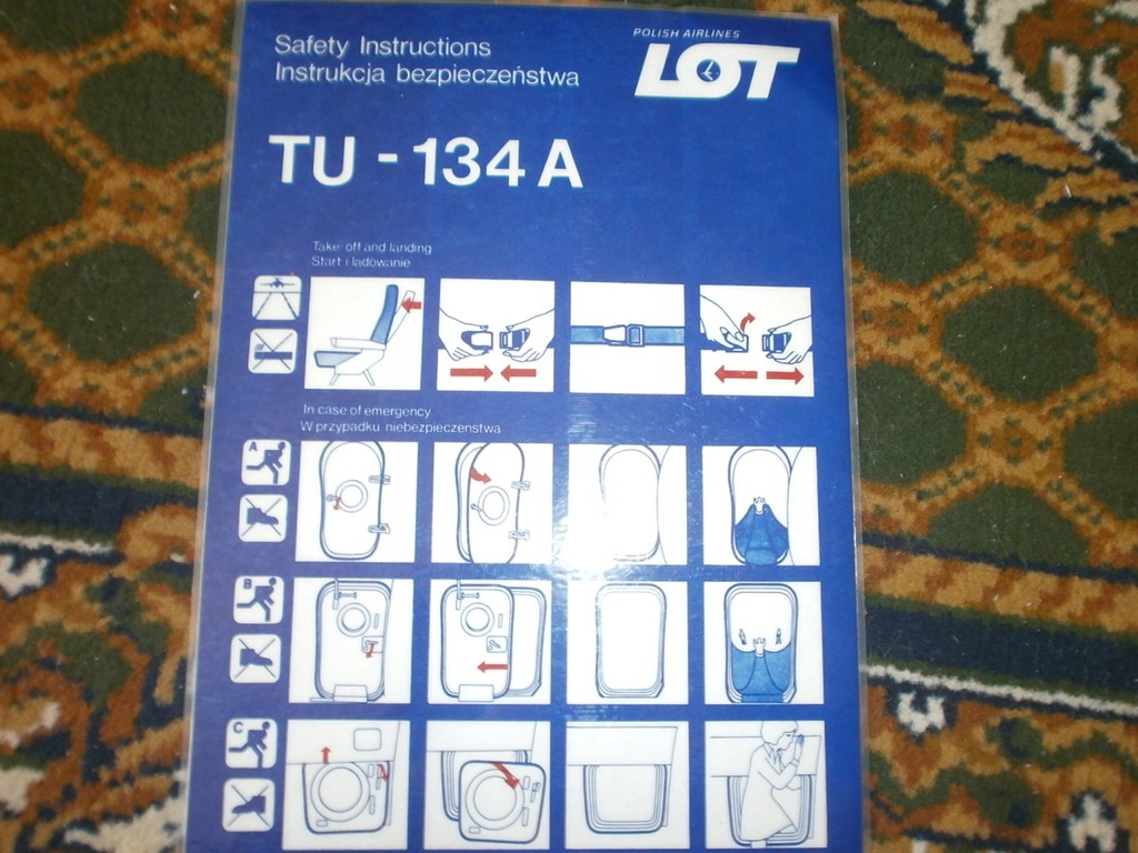 Instrukcja bezpieczeństwa TU-134A LOT