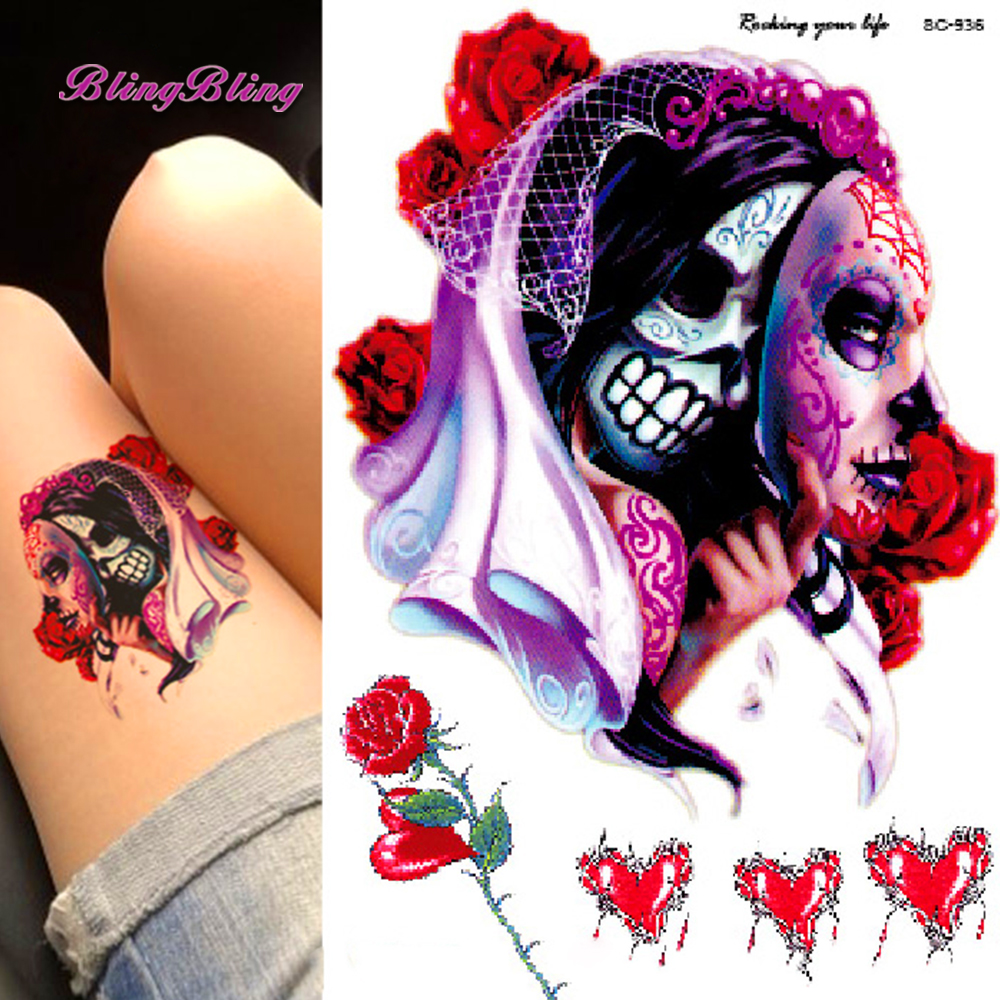 Tatuaz zmywalny - Maska Śmierci
