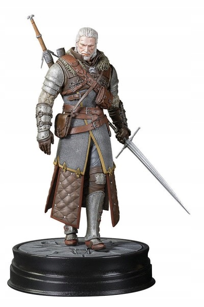 Wiedźmin Geralt w zbroi Szkoły Niedźwiedzia 24cm