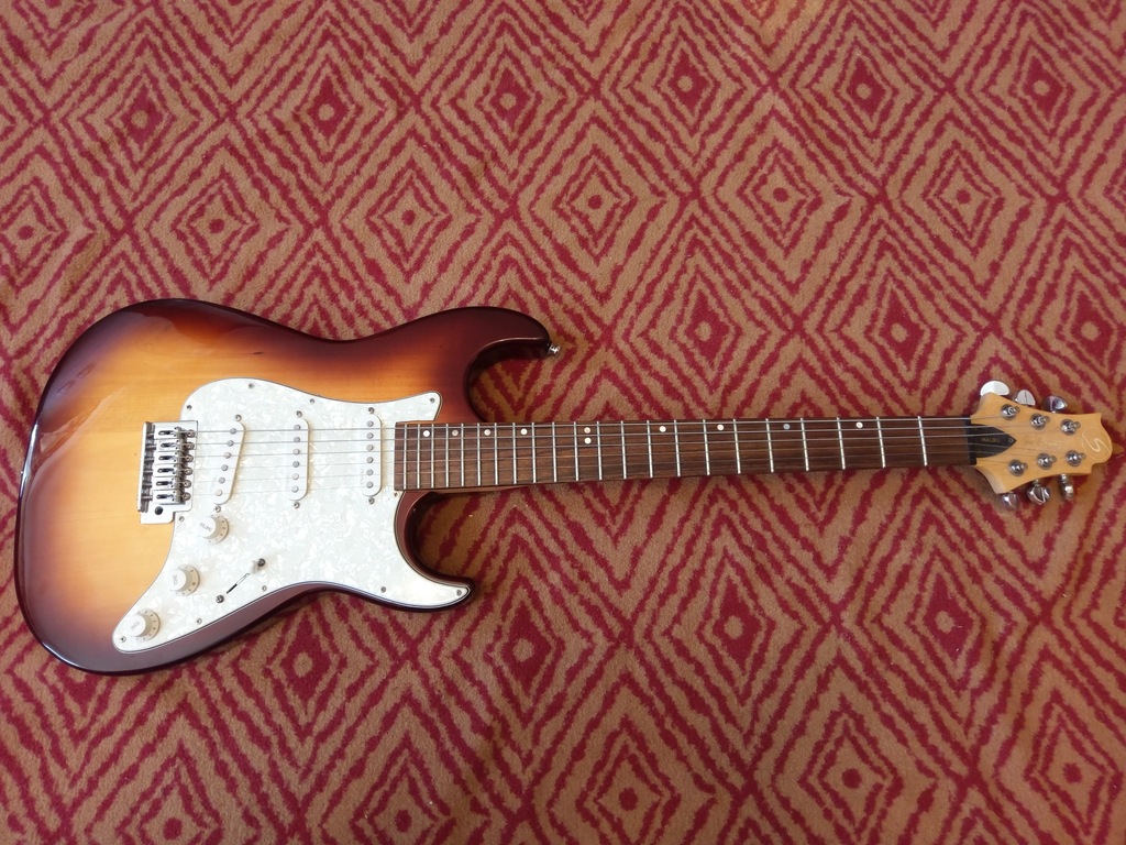 Gitara Samick Malibu MB-2 Tesla VR-1 pokrowiec BCM