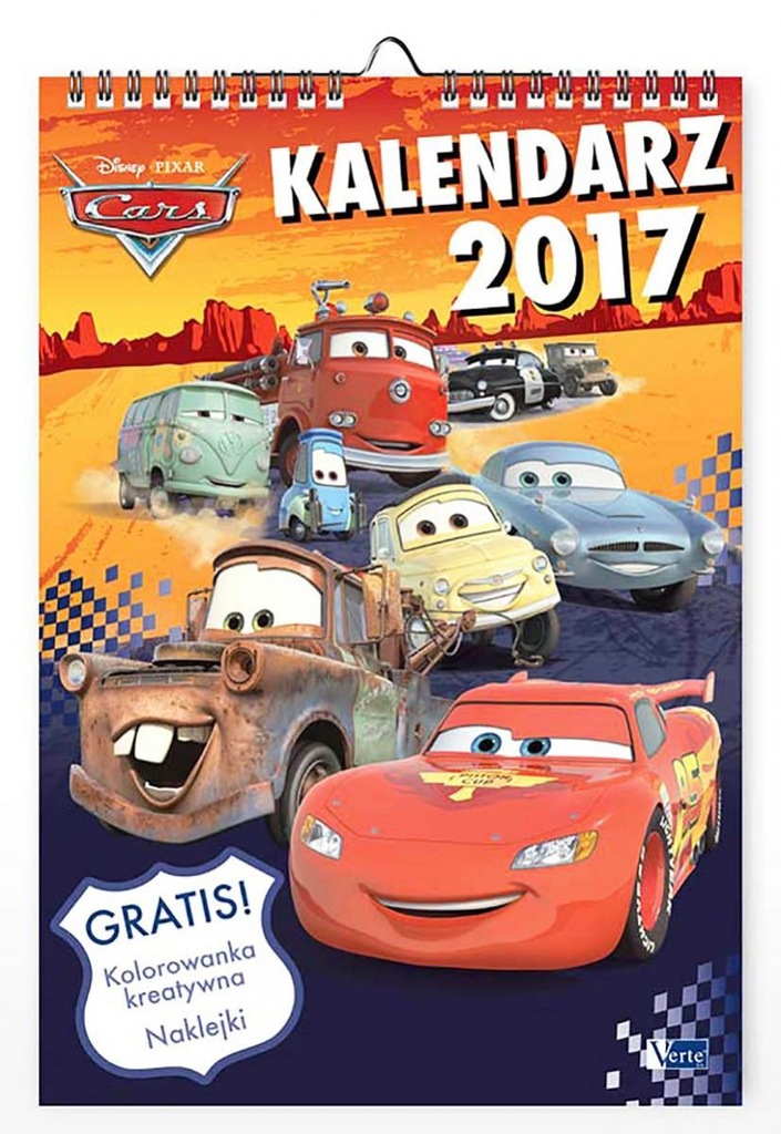 Kalendarz ścienny na rok 2017 CARS AUTA WYPRZEDAŻ
