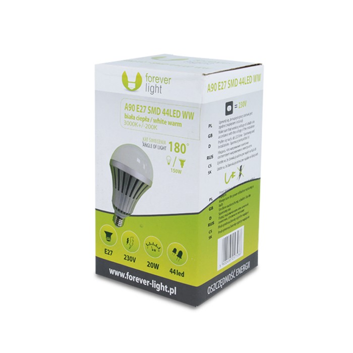 Żarówka LED E27 20W 15000lm biała ciepła 3000K