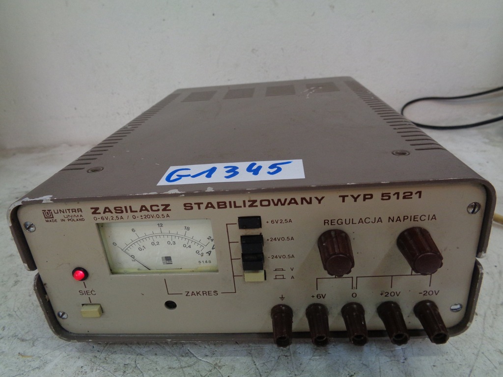 Zasilacz stabilizowany TYP 5121 UNITRA UNIMA