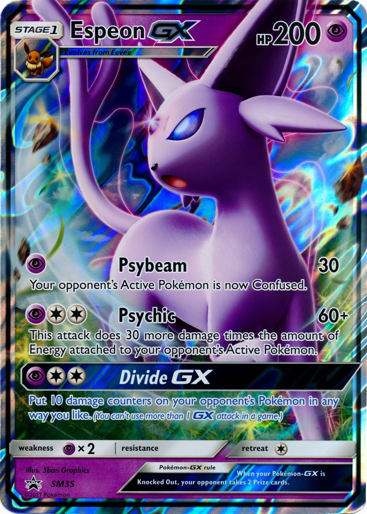 POKEMON - ESPEON GX DUŻA KARTA