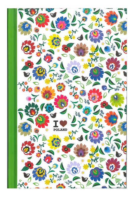Notes w linie Kwiaty kurpiowskie FOLK Biały 501