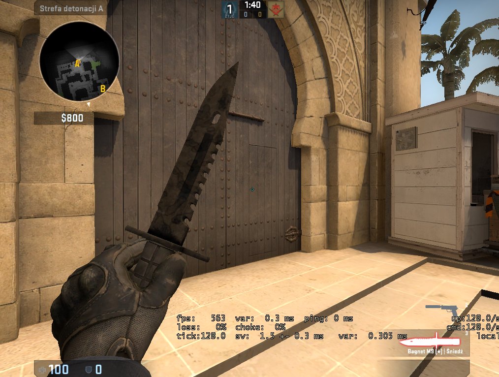 BAGNET M9 Śniedź bayonet m9 kosa nóż knife cs go