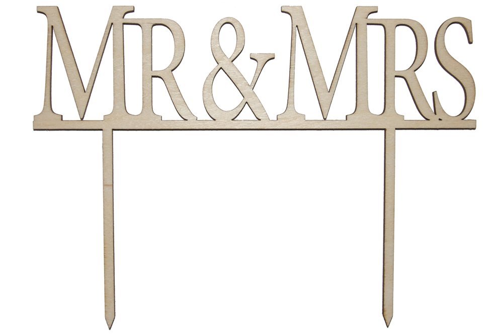 MR & MRS- cake topper / na tort - 17cm A283