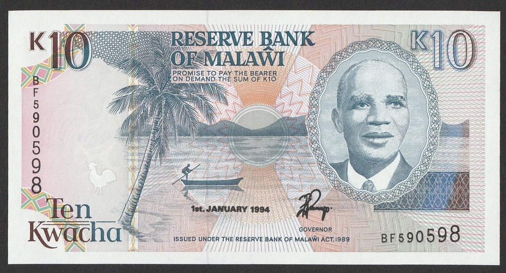 Malawi - 10 kwacha - 1994 - stan UNC