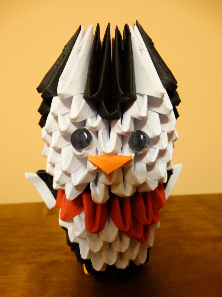 PINGWIN średni origami modułowe 3D prezent ŚWIĘTA 
