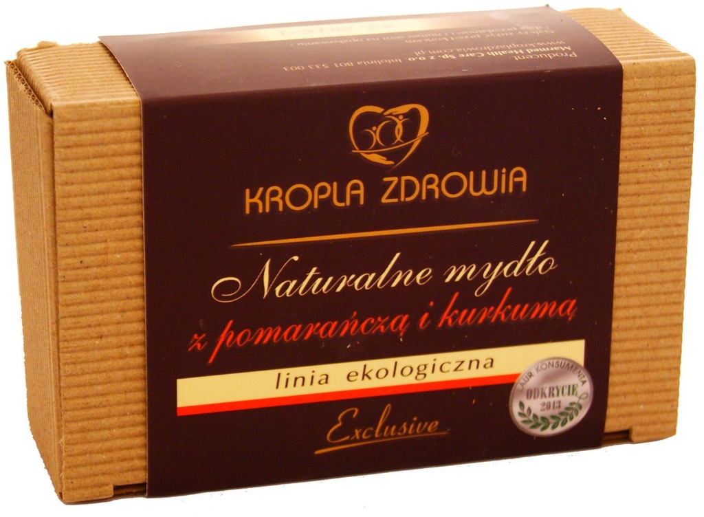 Mydło naturalne z pomarańczą i kurkumą - Kropla Zd