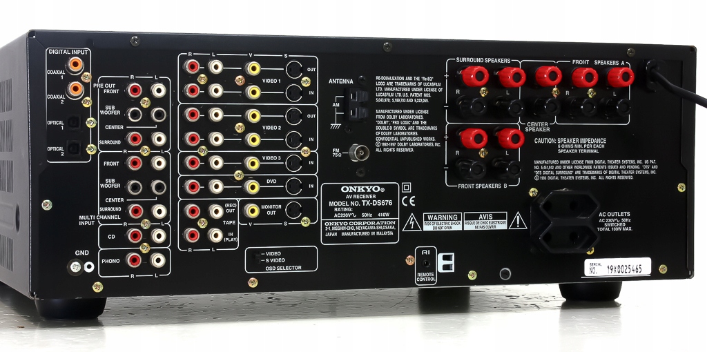 ONKYO TXDS676 POTĘZNE KINO D DIGITAL DTS RDS USZK 7733838063