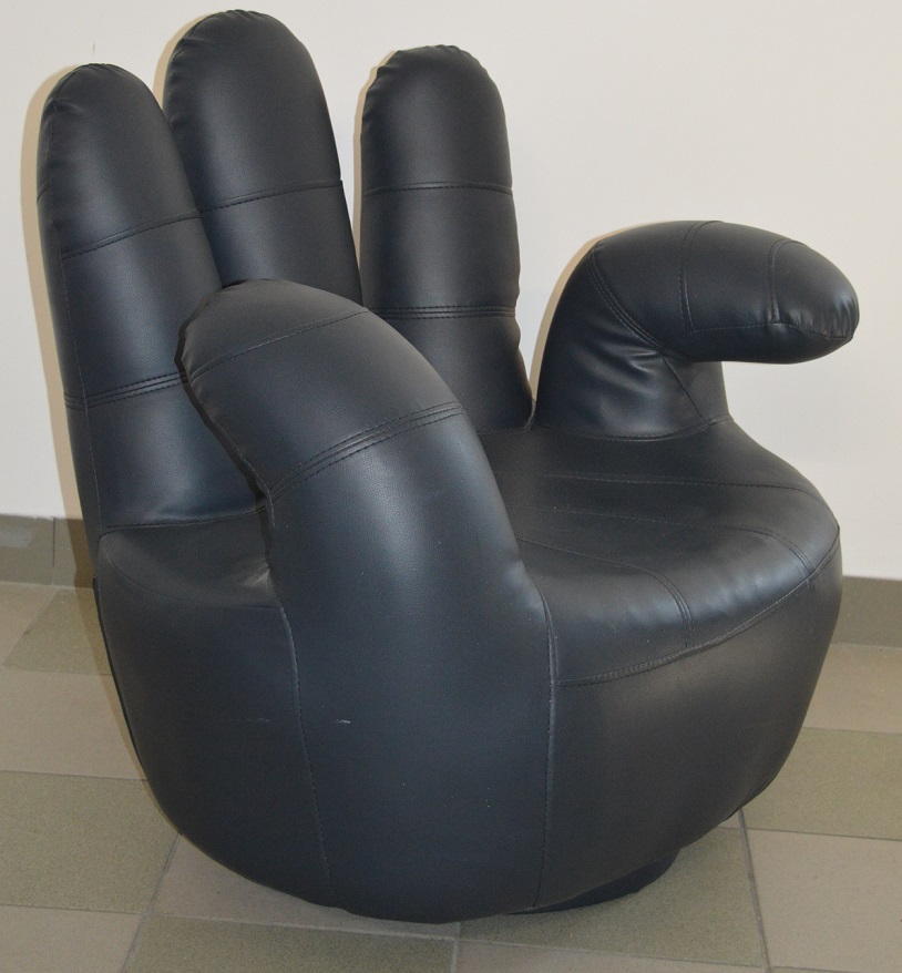 OBROTOWY FOTEL DŁOŃ DESIGN SUPER STAN 