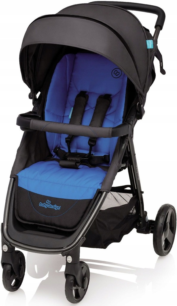 WÓZEK SPACEROWY CLEVER BABY DESIGN NIEBIESKI