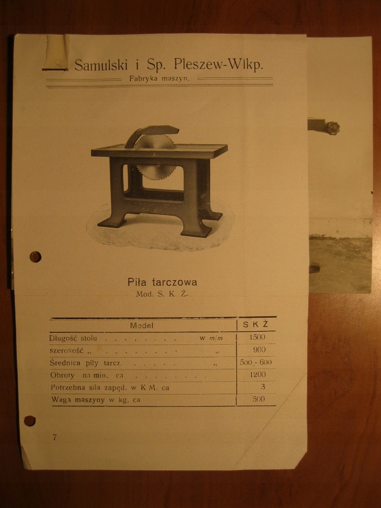 PLESZEW Samulski i Spółka Reklama przed 1939 r.
