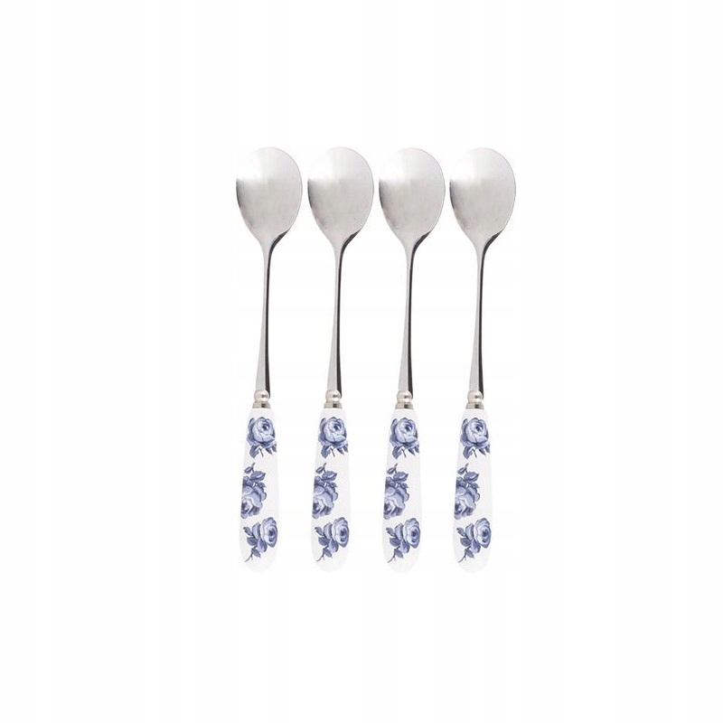 4 łyżeczki KATIE ALICE INDIGO porcelanowe uchwyty