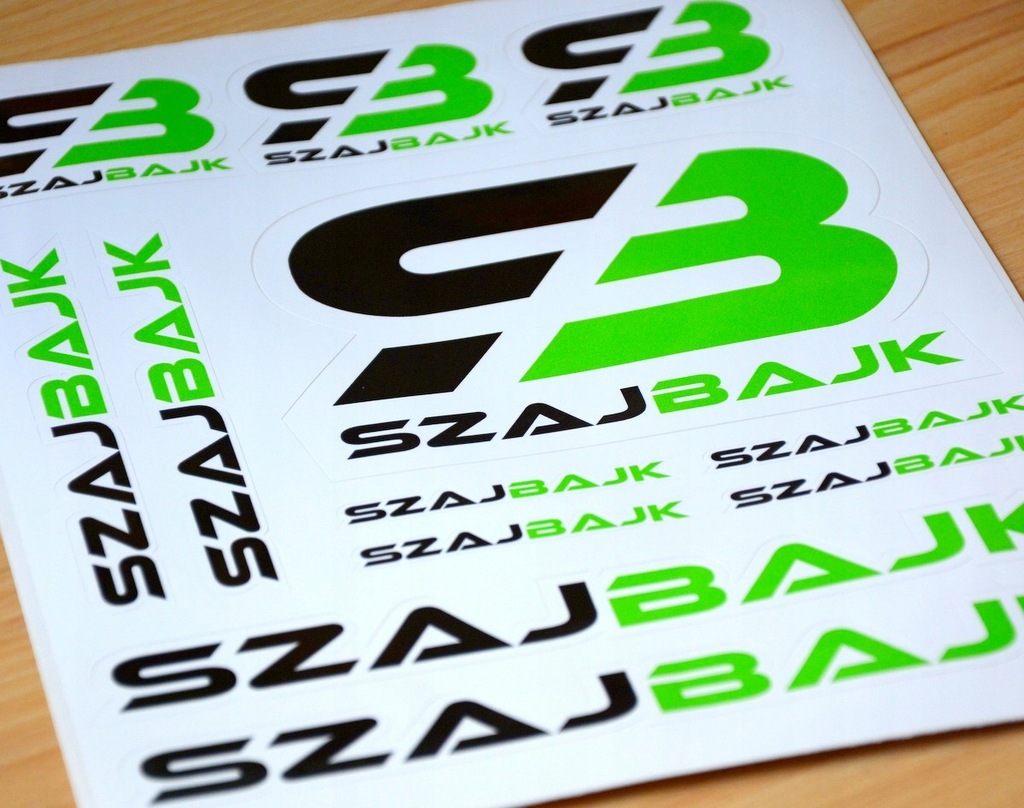 SzajBajk - zestaw naklejek. 12 szt. na - SzajBajk