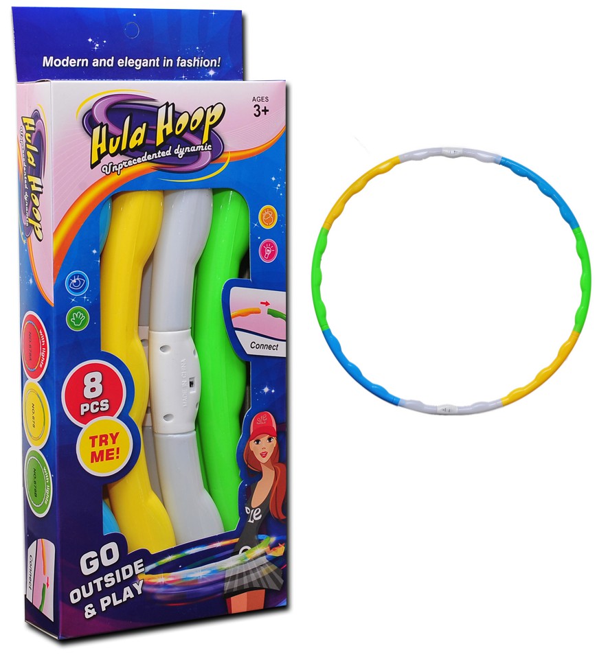 HULA HOOP ŚWIECĄCE KOLOROWE HULA HOP 90 cm LED