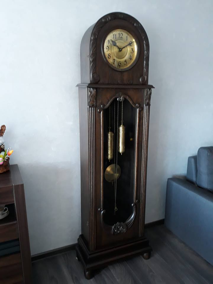 Gustowna Dębowa Baba Zegar firmy KIENINGER ok1930r