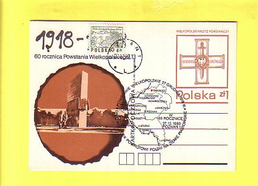 POWSTANIE WIELKOPOLSKIE 65 rocznica. Mapa walk