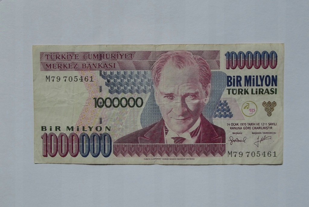 TURCJA 1 000 000 LIRÓW 1970