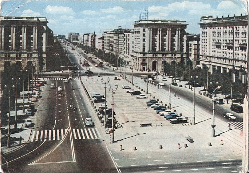 WARSZAWA - PLAC KONSTYTUCJI + PARKING - 1960R