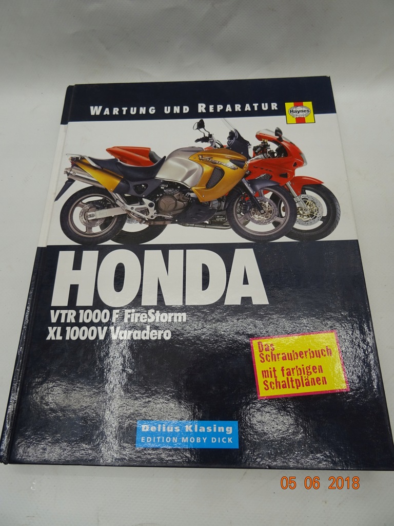 książka serwisowa HONDA VTR 1000F XL1000 VARADERO